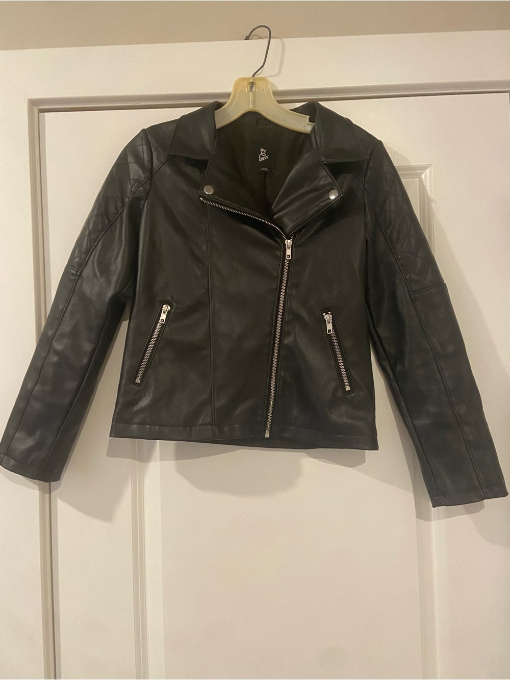 art class Black Faux Leather Moto Jacket